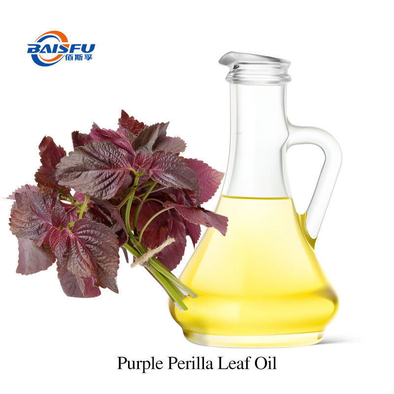 Original Natural Plant Essential Oil for Food Aroma Purple Perilla Leaf Oil from Baisfu Cultibated Purple Perilla Leaf Oil CAS 68132-21-8 Pure Essential Oils use in food and cosmetics