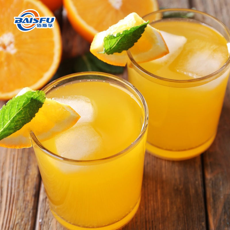 Baisfu Highly Concentrated 99% Orange Powder pure Plant Extract light yellow powder Rich VC for food and dietary supplement