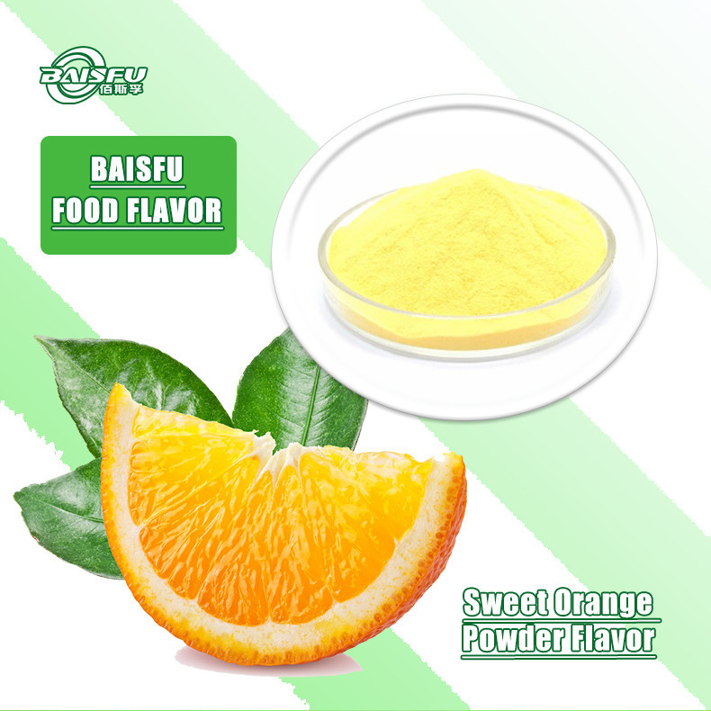 Baisfu Highly Concentrated 99% Orange Powder pure Plant Extract light yellow powder Rich VC for food and dietary supplement