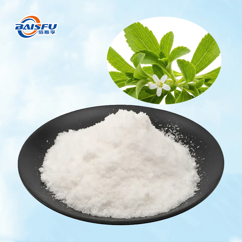 Baisfu High Quality white crystalline powder Stevioside glycoside 98% pure natural Stevia Extract for juice and medicine