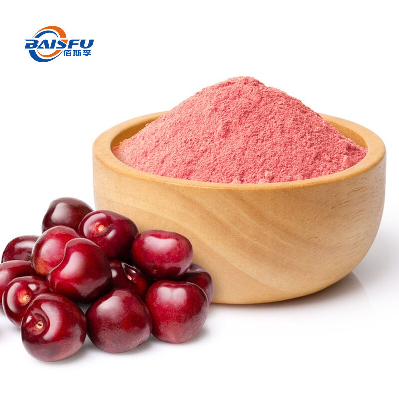 Baisfu pure plant extract Cherry powder high quality pink powder for food addtive and cosmetic