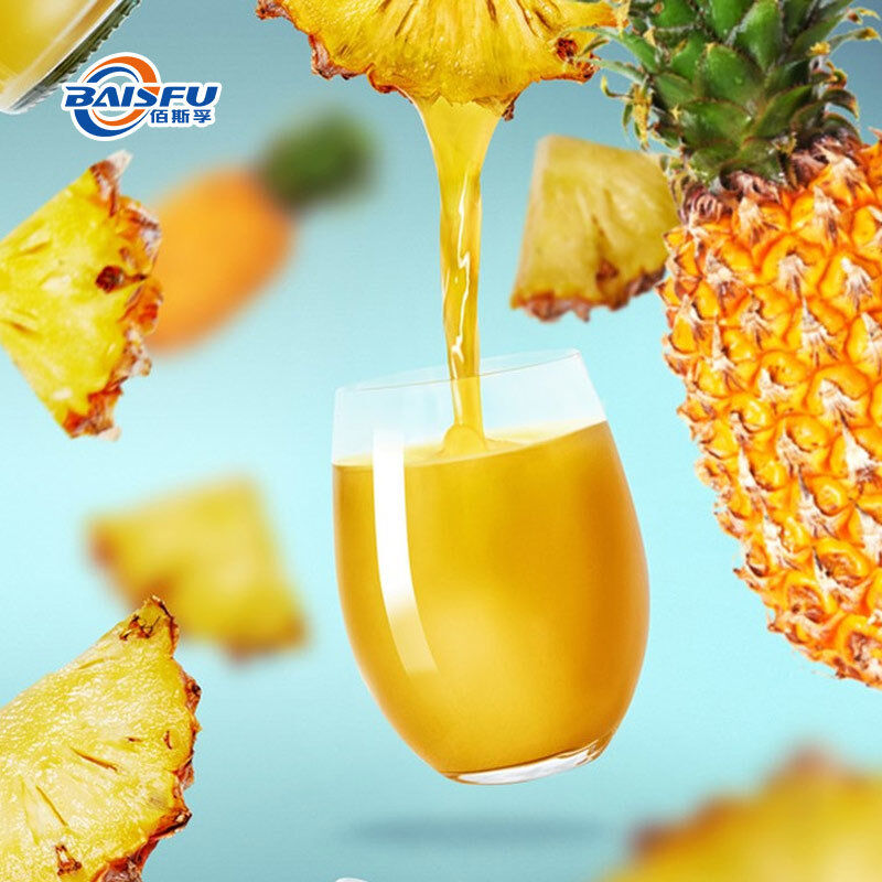 Pineapple Juice Flavor Developed exclusively for water based juice drink systems with a high water soluble clear formula it accurately reproduces the fresh  juicy sour-sweet 