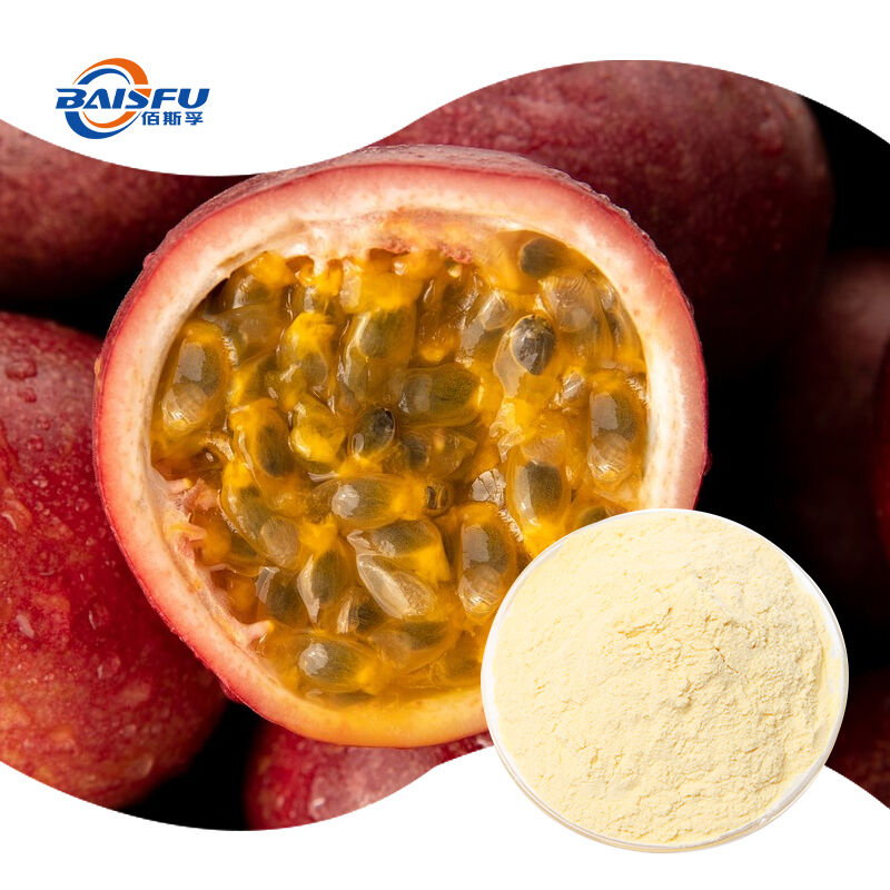Baisfu Food Grade Natural Freeze Dried Passion Fruit Powder Pure Lyophilized Fruit Powder No Additive for Dairy Products