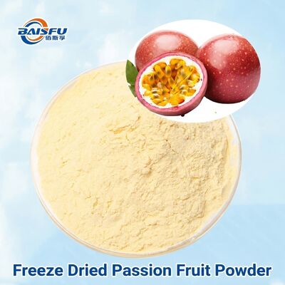Baisfu Food Grade Natural Freeze Dried Passion Fruit Powder Pure Lyophilized Fruit Powder No Additive for Dairy Products
